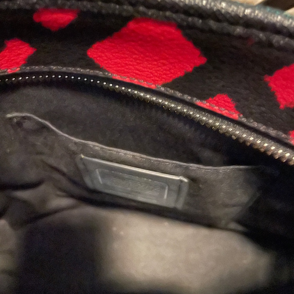 Coach Red and Black Plaid Tote - Picture 4 of 15